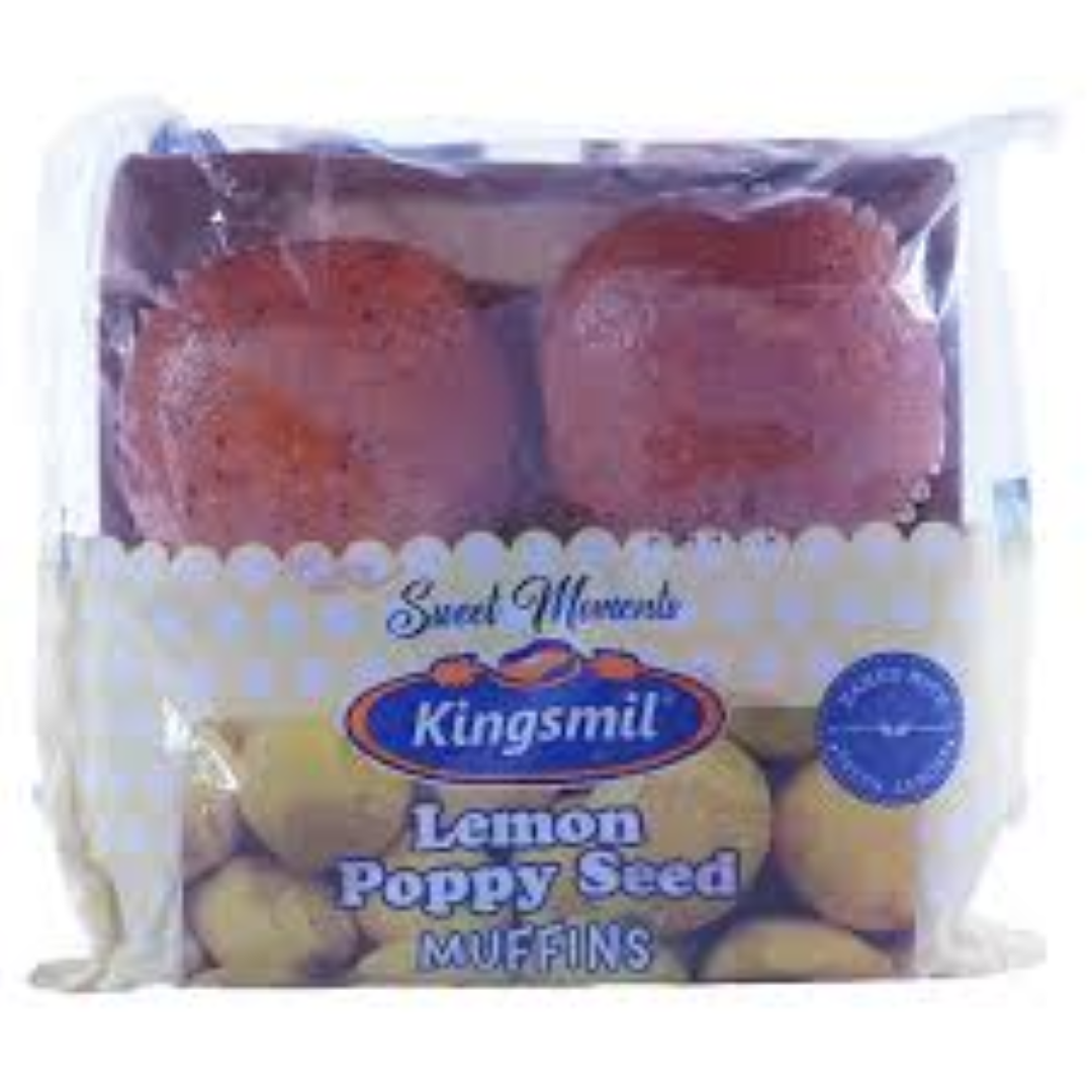 KINGSMIL LEMON & POPPY MUFFINS 6'S